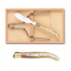 Couteau à foie gras plastique imitation bois et inox 24.5x3.2cm