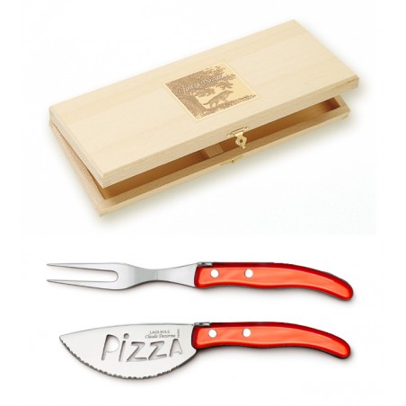 Wood box of Berlingot pizza set resin handle