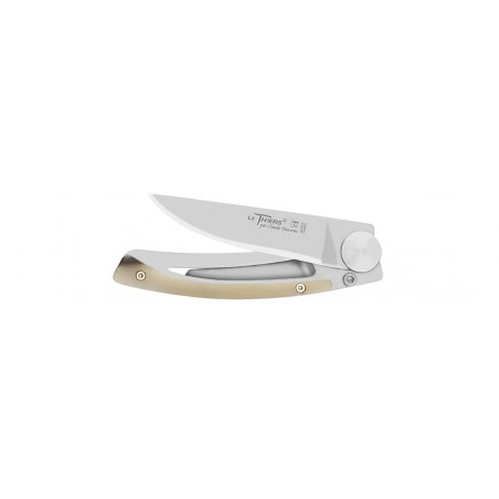 Thiers pocket knife with light horn handle by Claude Dozorme