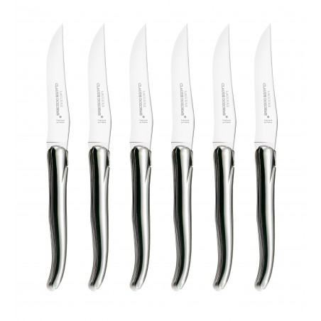 Ensemble de six couteaux à steak - Bois d'olivier - Laguiole