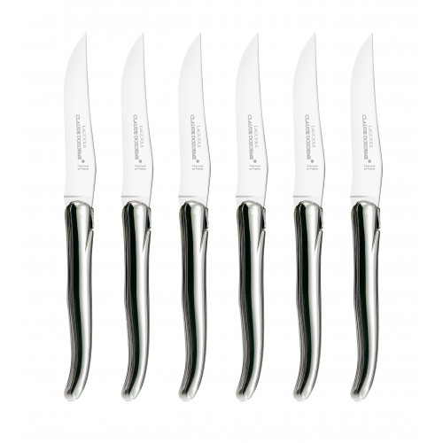 Claude Dozorme Set of 6 Laguiole Steak Knives with Olive Wood Handles and  Bee, Wood Gift Box - KnifeCenter - 2.60.001.89